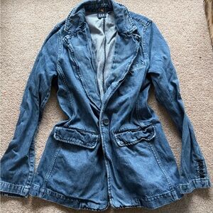 GAP Women's Classic Blue Jean Blazer